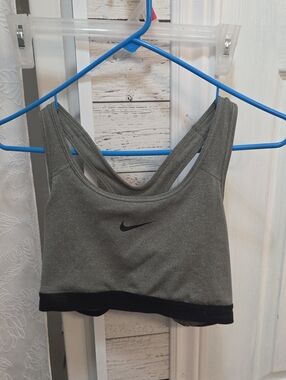 Nike Gray Sports Bra with Black Band